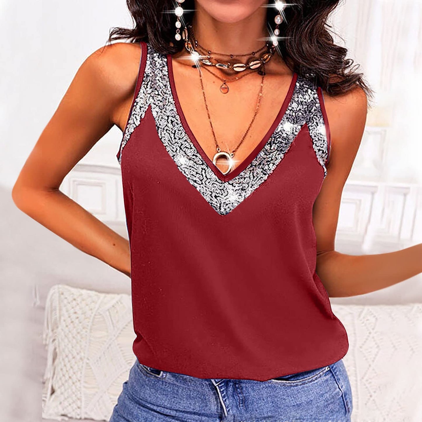 V-Neck Bling it Tank