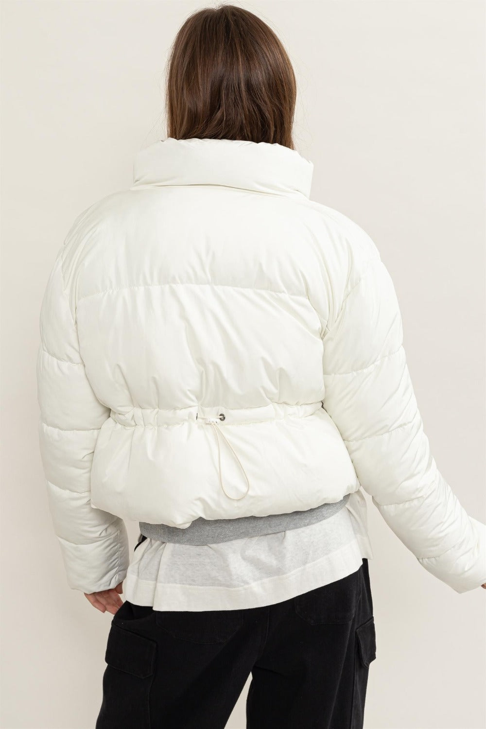 HYFVE Quilted Back Drawstring Puffer Jacket